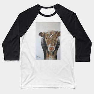 Daisy the Cow in the Snow Baseball T-Shirt